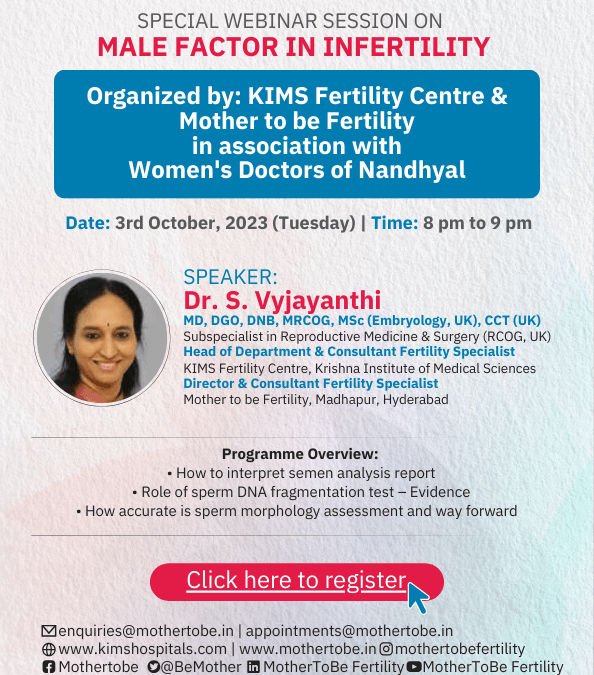 Virtual CME Program on Male Factor Infertility in association with Women’s Doctors of Nandhyal