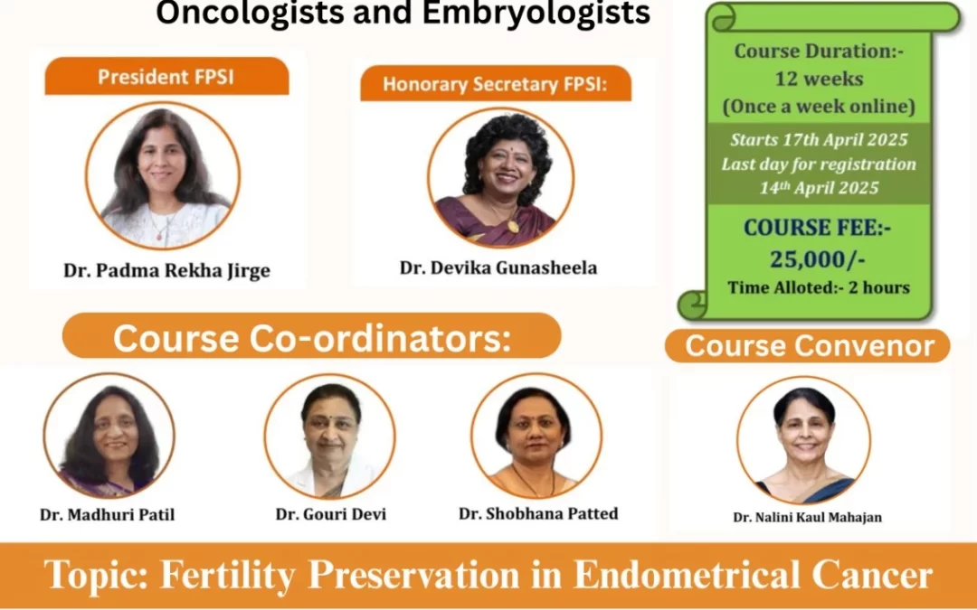 Honoured to contribute to the Fertility Preservation Society of India’s webinar on “Fertility Preservation in Endometrial Cancer.” My session focused on the role of progesterone-primed ovarian stimulation protocols as a safe and effective option for women with hormone-sensitive malignancies. Grateful to be part of an important dialogue advancing oncofertility care.