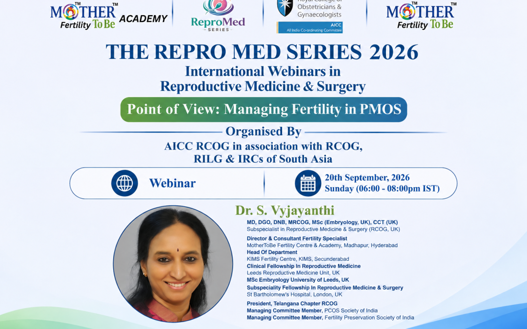 Shaping Global Conversations in Fertility Care: Dr. S. Vyjayanthi to Moderate at The ReproMed Series 2026